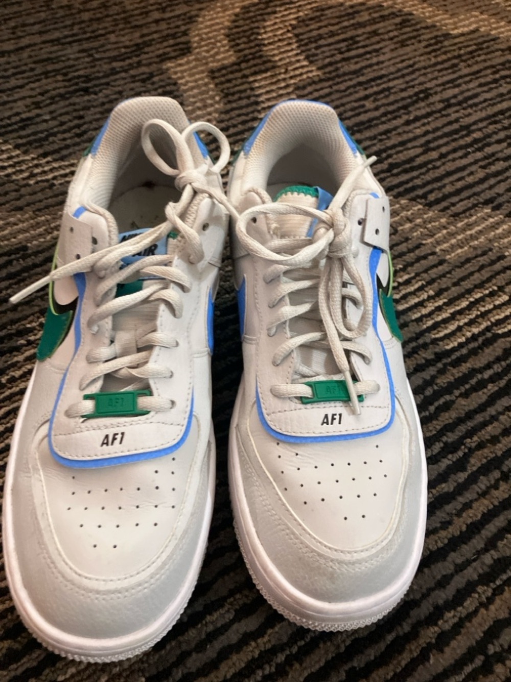 Nike AF1 Air Force 1 Shadow Photon Dust/Malachite Women Size 10 - Picture 6 of 10